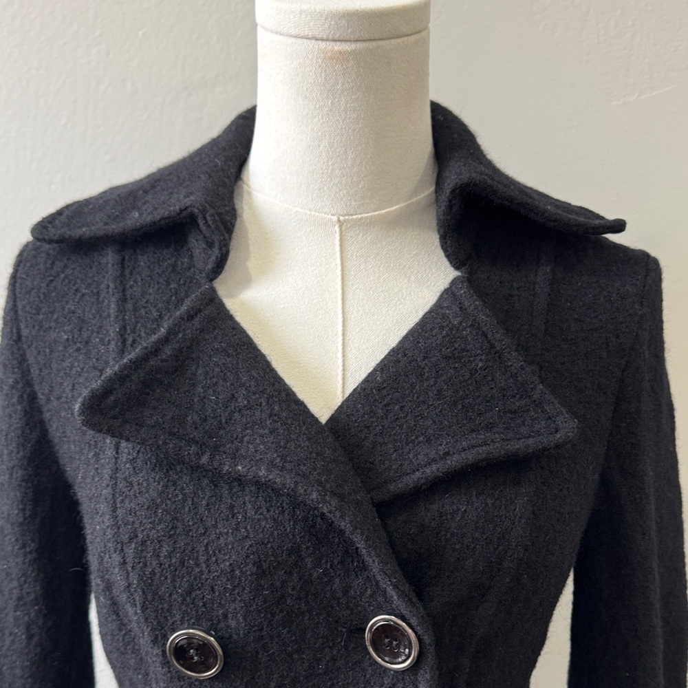 Sandro Sportswear 100% Wool Double-Breasted Peacoat – Size Small - Picture 4 of 13
